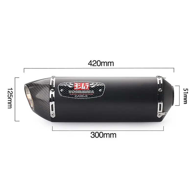 51 мм Akrapovic глушитель мотоцикла Scarico Escape Moto Универсальная труба дБ убийца для Yoshimura