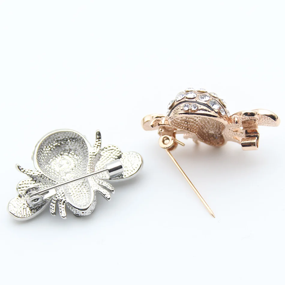 Эмалированные броши в виде пчел эмалированные Броши золотого цвета шампань