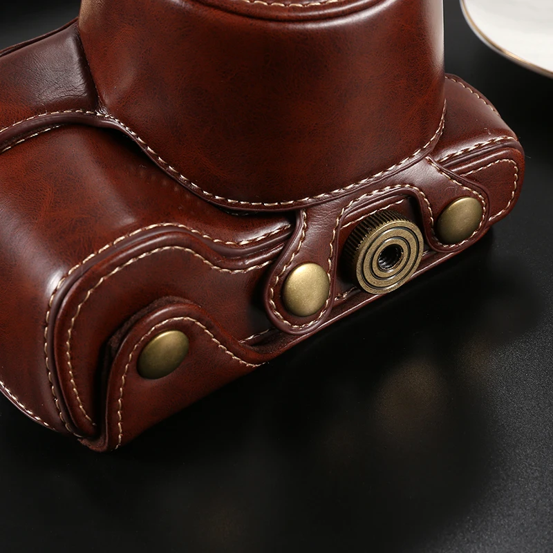 Черный/коричневый/кофе Высокое качество PU кожаный чехол для камеры Sony A6000 A6300 A6500