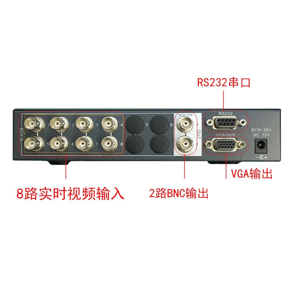 YiiSPO 8CH видео сплиттер Высокая производительность 8chanle CCTV процессор Quad с VGA/BNC выход