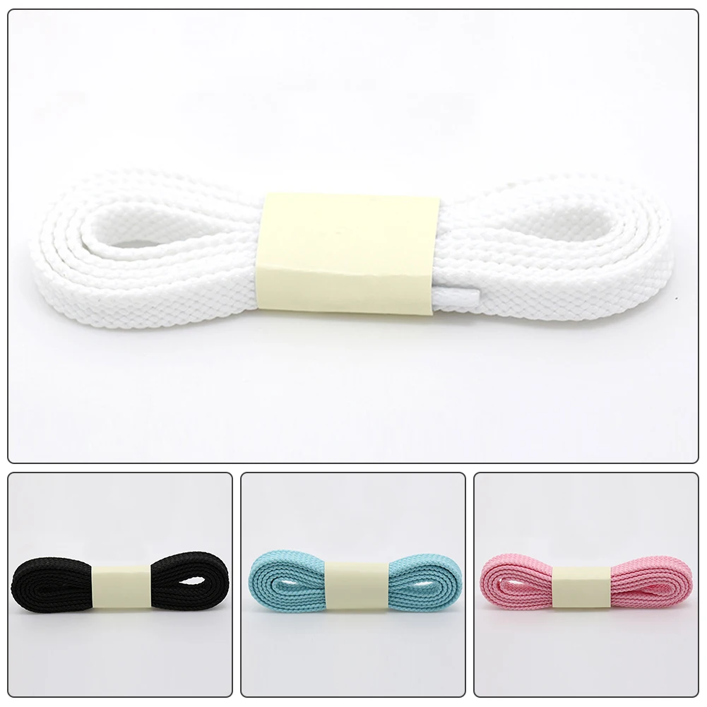 Новинка 1 пара полиэфирные толстые плоские шнурки 11 цветов широкая Спортивная