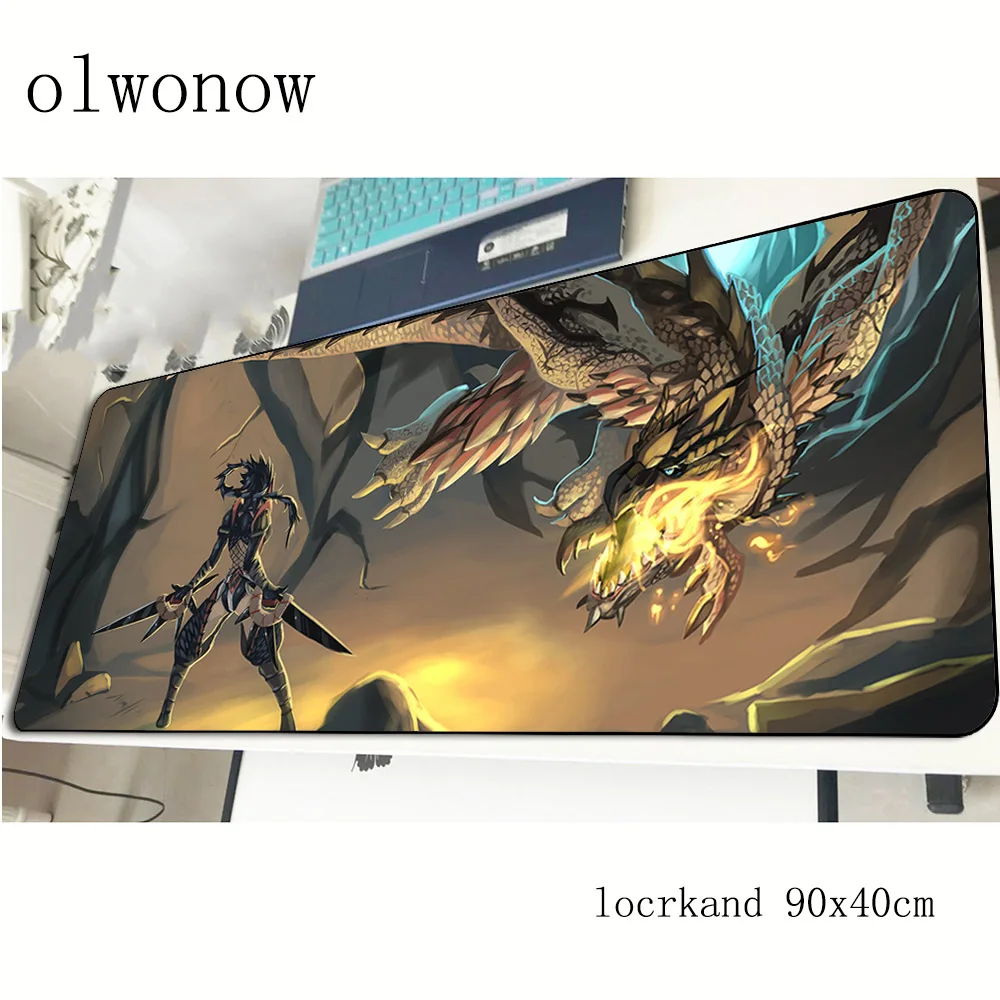 Коврик для мыши Monster Hunter популярный компьютерный коврик 900x400x3 мм padmouse