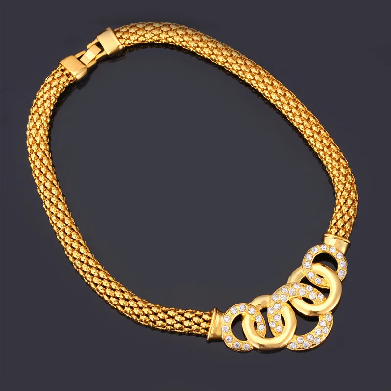 Ожерелье-чокер женское золотое ювелирное изделие Трендовое модное мужское