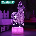 3D лампа настроения Альпака лама Омега светодиодный ночник 7 цветов игровой Настольный светильник детский Декор для спальни ночсветильник детский подарок на день рождения игрушка