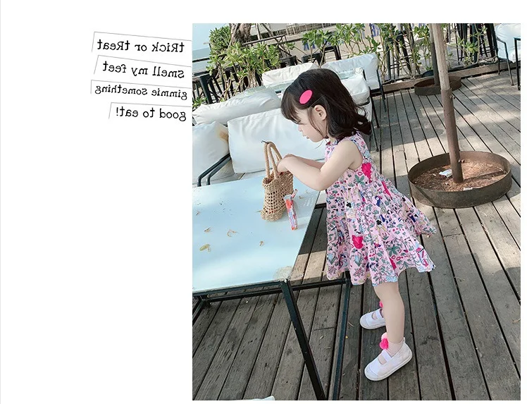 2019 summer baby girls dress party kids clothes clothing Loose cute cotton Princess floral | Детская одежда и обувь