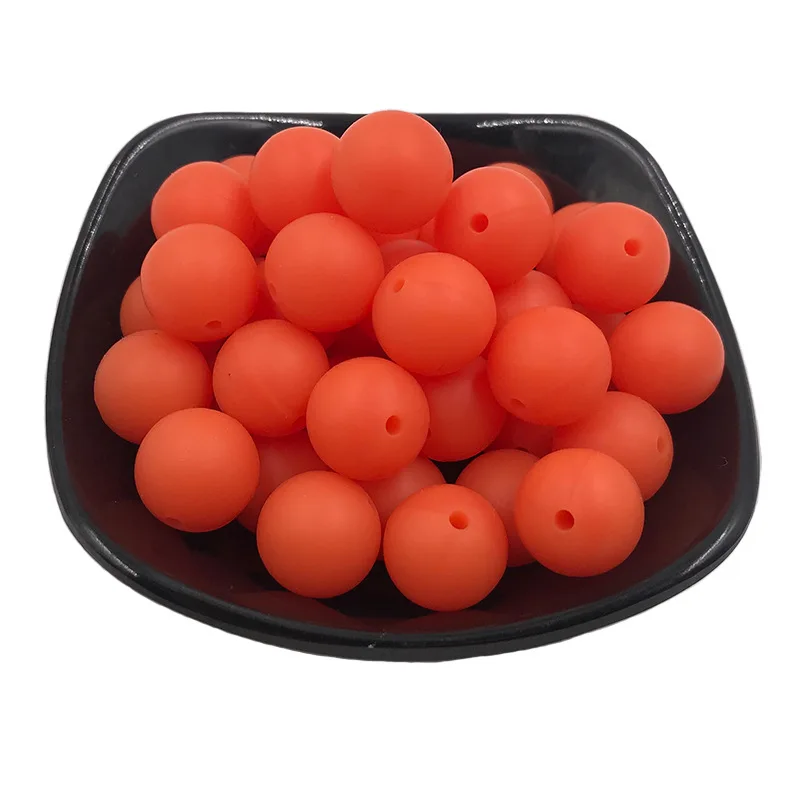 8 Lemon Comeon, 10 шт., 15 мм, круглые силиконовые бусины для прорезывания зубов, для ожерелья, Жевательная соска, цепочка, клипсы, бусины, мягкая текстура, силикон, уход за ребенком - Цвет: 8
