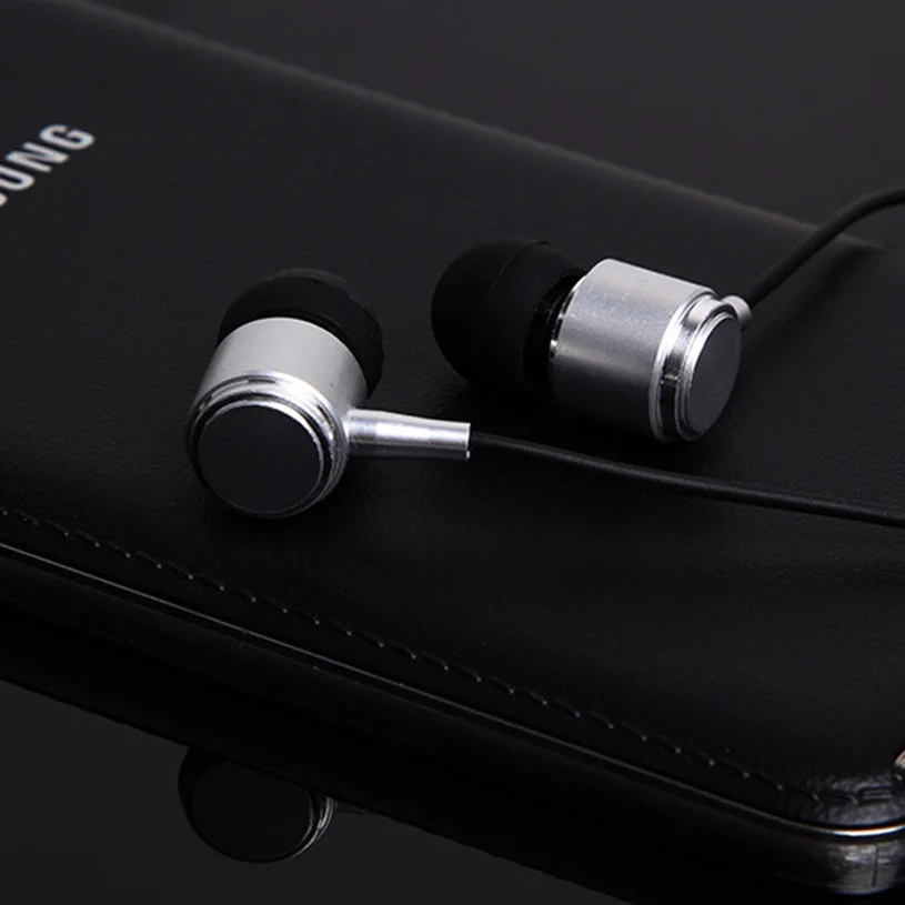 Стерео бас металла наушники С микрофоном 3 5 мм наушники-вкладыши гарнитуры