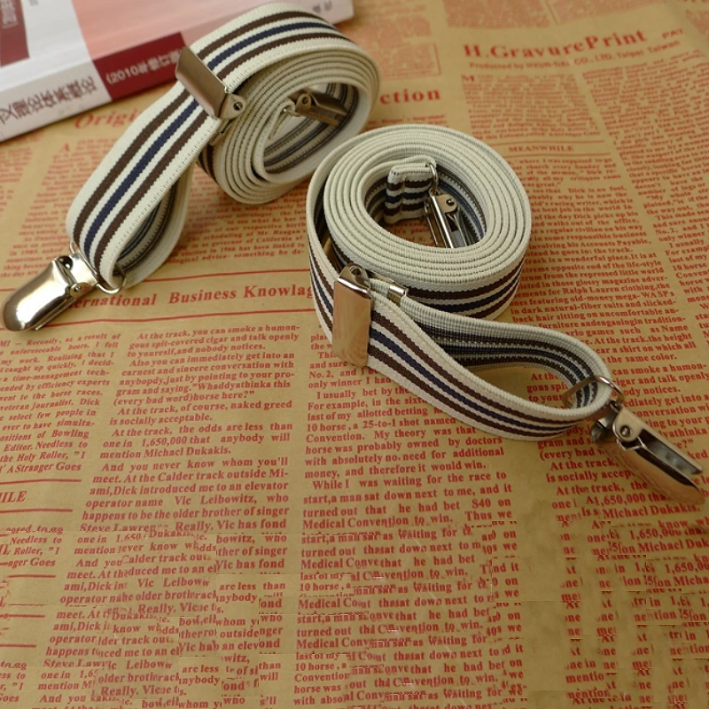 Men's Striped Braces Casual Unisex Adjustable Clip-on Suspenders Clip Adult Belt Strap For Wedding Party BDXJ2518 | Аксессуары для