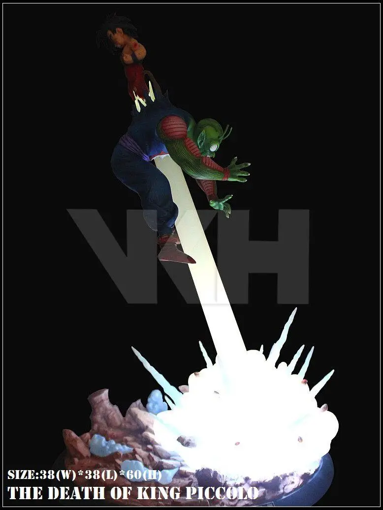 Модель вентиляторов Dragon Ball Z VKH 60 см Goku vs Piccolo GK статуя из смолы содержит светодиодный светильник