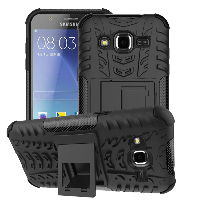 Чехол для Samsung Galaxy J2 2015 противоударный Прочный чехол с подставкой резиновый