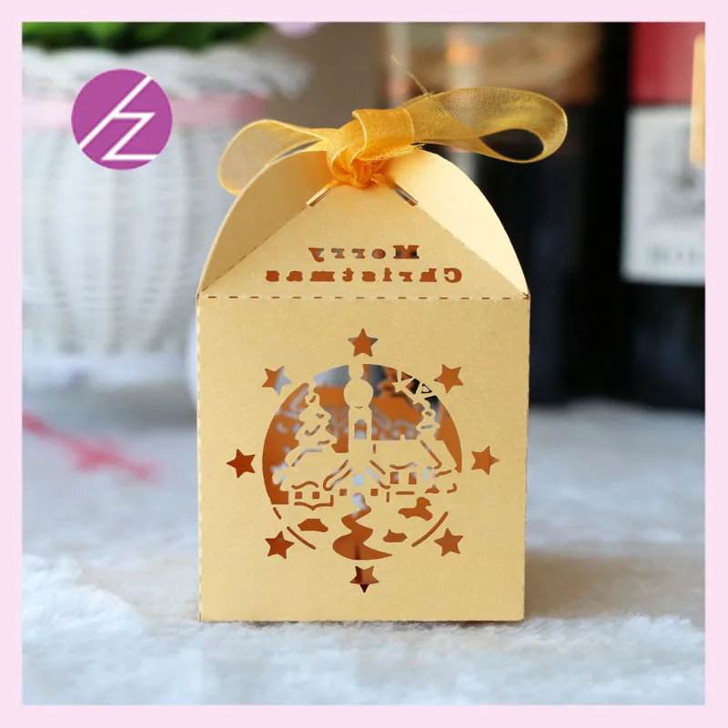 50 шт./лот украшение для праздника лазерная резка дизайн города шоколад торт