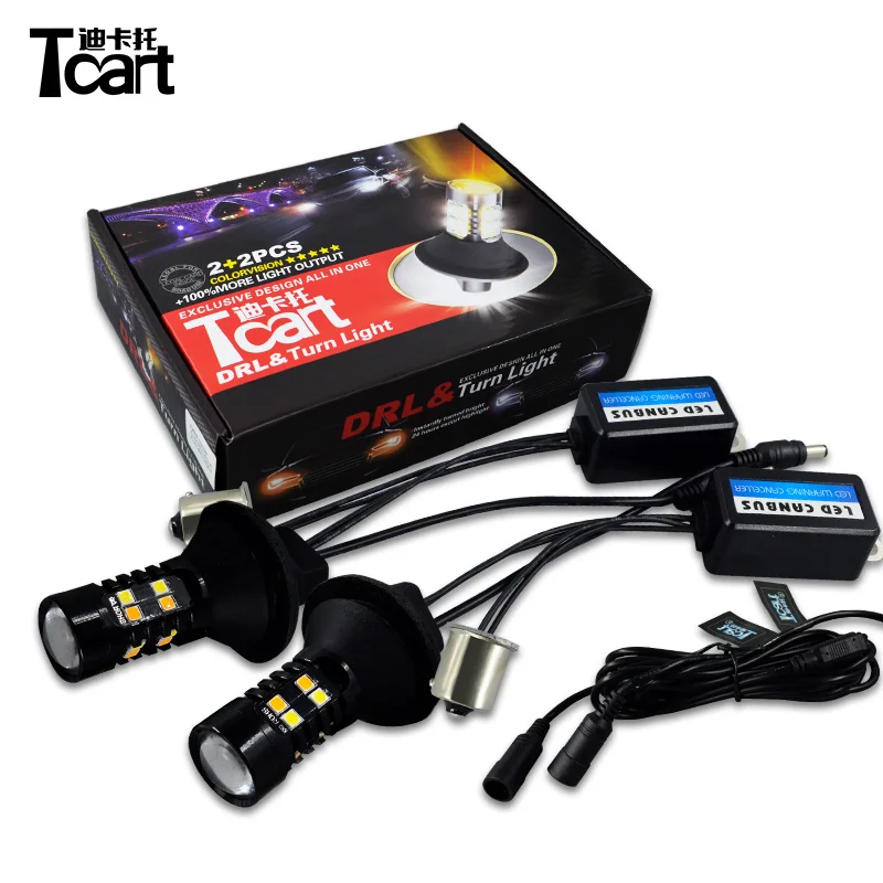 Tcart Автомобильные светодиодные фары T20 WY21W 7440 дневные ходовые огни Сигналы
