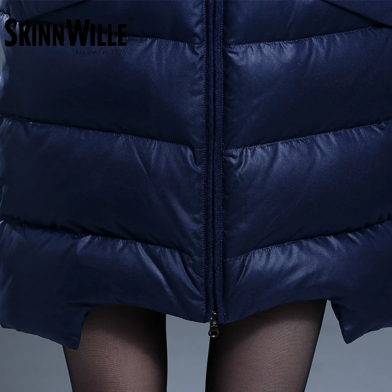 SKINNWILLE 2017куртки пуховика длинная Зимняя курткаьто Зимняя курткаьто Новая Зимняя Коллекция пуховик женский Зимние куртки женские куртка женская зимняя