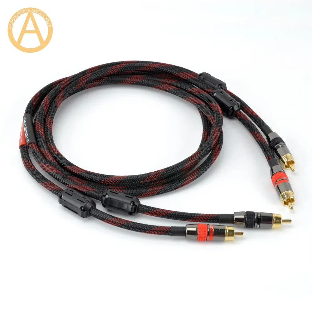Кабель Hifi RCA 4N OFC кабель для соединения 2RCA в мужской аудиокабель AV аналогичный