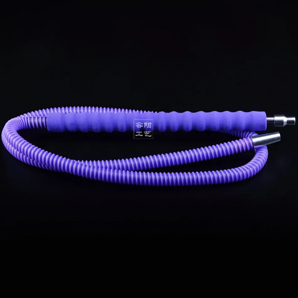 1Pcs Hot Arabian Hookah Hose Plastic High-grade Metal Aluminum Handle Accessories Chicha Pipe Smoking 1.8m Long |