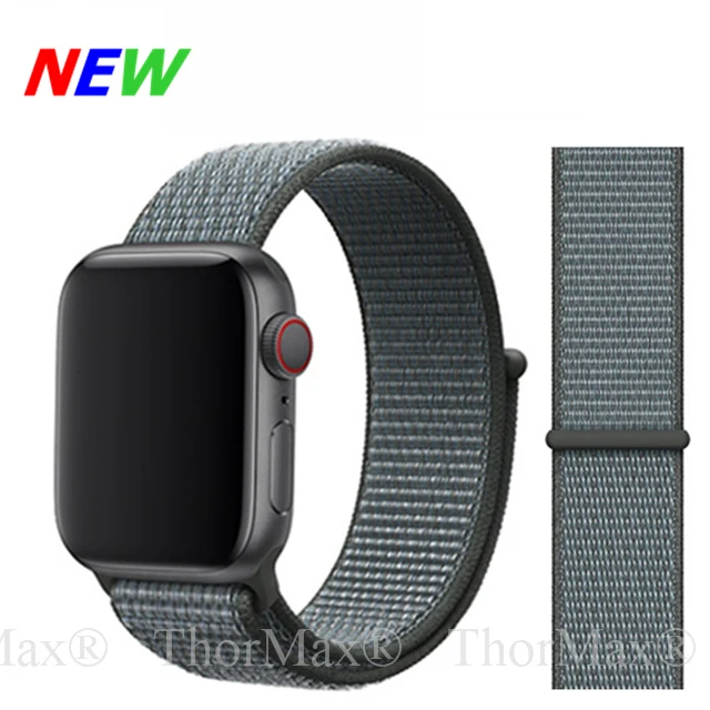 24-Storm Gray Нейлоновый ремешок для apple Watch band 5 4 3 iWatch band 42 мм 44 мм 40 мм apple wacth 4 3 2 аксессуары для браслетов Sport Loop correa - Цвет ремешка: 24-Storm Gray