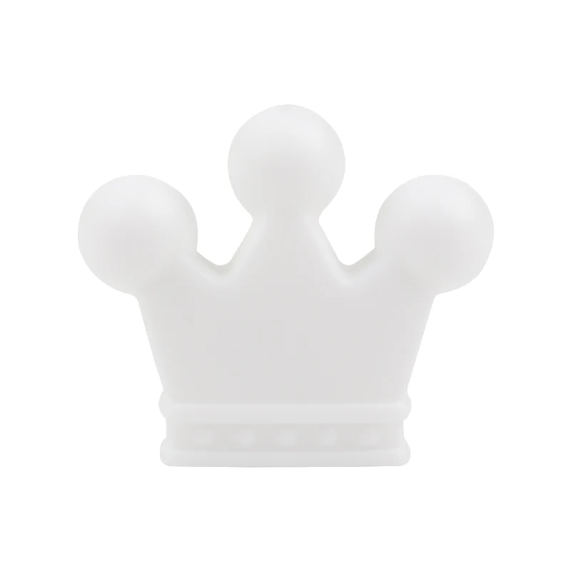 BDT019 NO.1 BOBO.BOX 5Pcs Crown Silicone Beads Baby Teething Colorful Baby Nursing Teethers Food Grade Teether Beads Baby DIY Pacifier Chain - Цвет: BDT019 NO.1