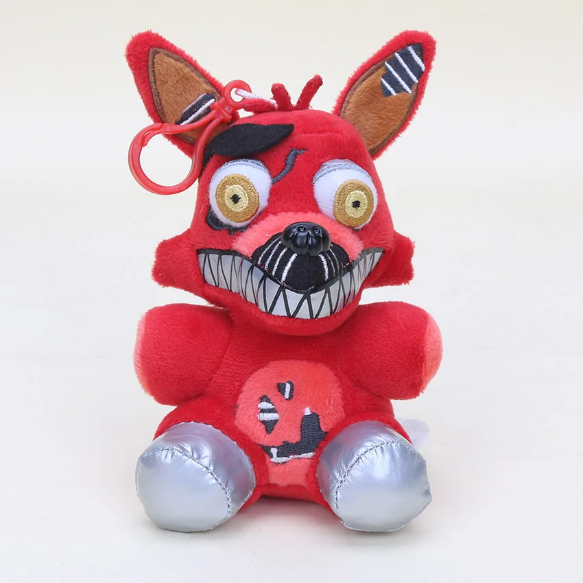 Nightmare foxy 14cm 14 см Five Nights At Freddy's FNAF плюшевые Фокси Бонни и Чика Золотой Фредди кошмар брелок крючок подвесные плюшевые игрушки - Цвет: Nightmare foxy 14cm