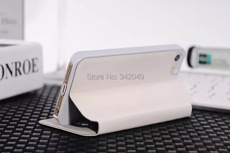 2014 New Arrival Open Window Stand Function Case PU Leather & Plasitic Cover Skin For Apple iPhone 4S Phone Cases Free Shipping |