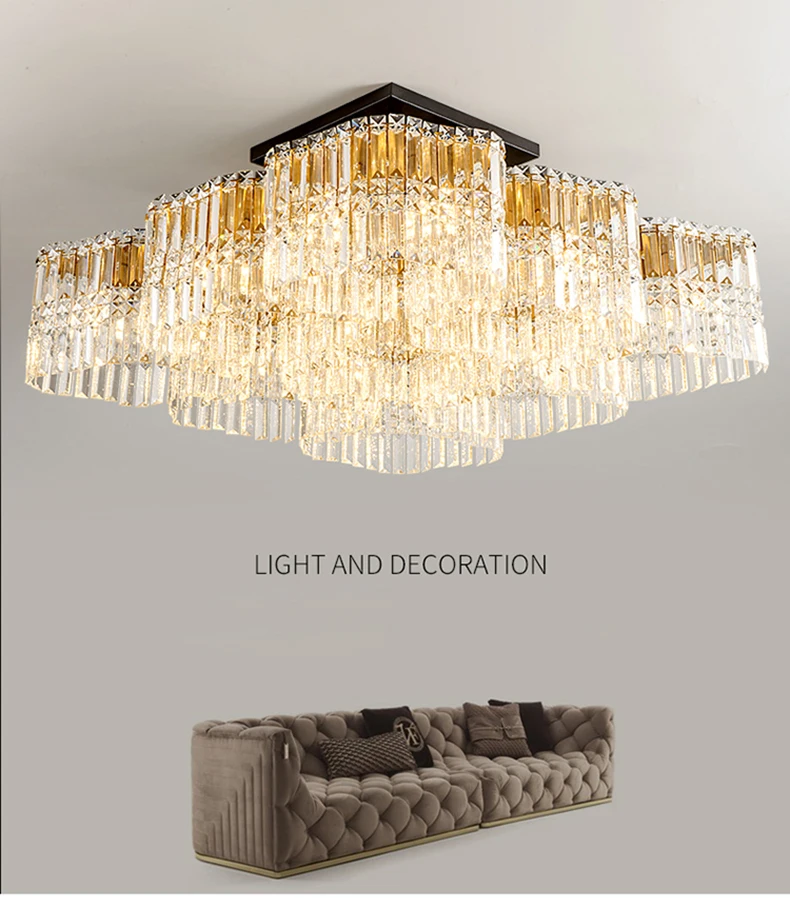 Современные хрустальные светодиодные люстры Lustre освещение гостиной металлический потолочный светильник со светодиодными лампочками подвесные светильники для столовой