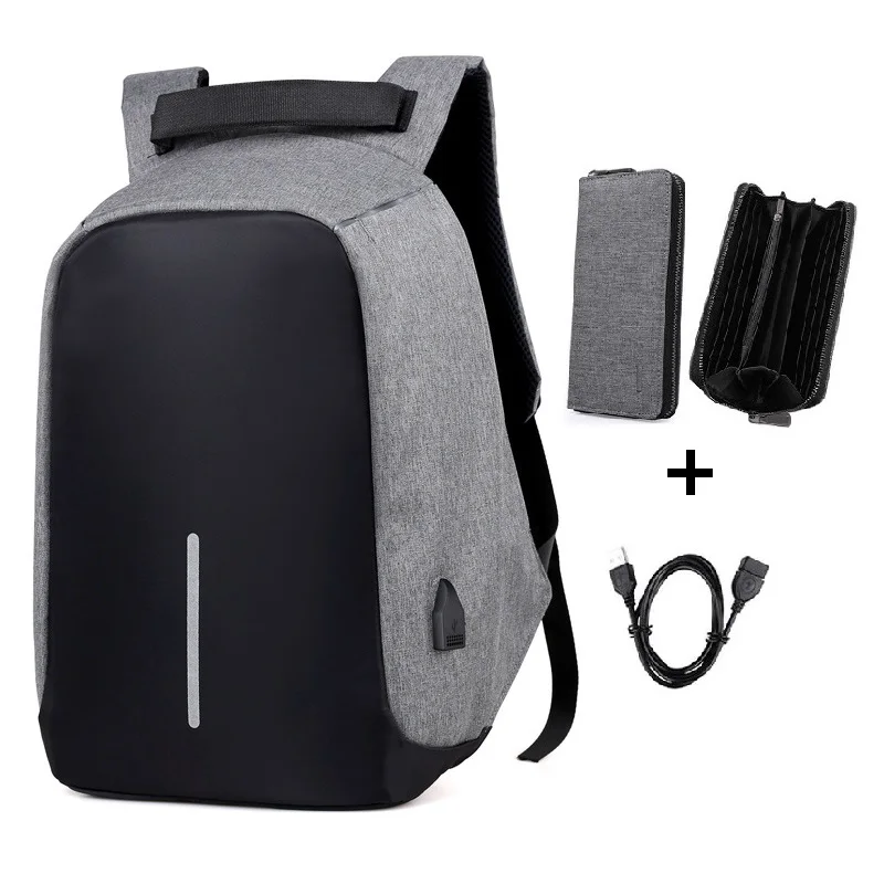 Set 3 Водонепроницаемые рюкзаки, умный рюкзак с защитой от кражи, USB, для студентов, 15,6 дюймов, для ноутбука, школьные сумки, рюкзак для путешествий, mochila con compar - Цвет: Set 3