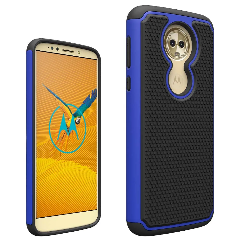 Двухслойный защитный чехол для Motorola Moto G6 Play xt006/Moto Forge / E5 мягкий силиконовый и