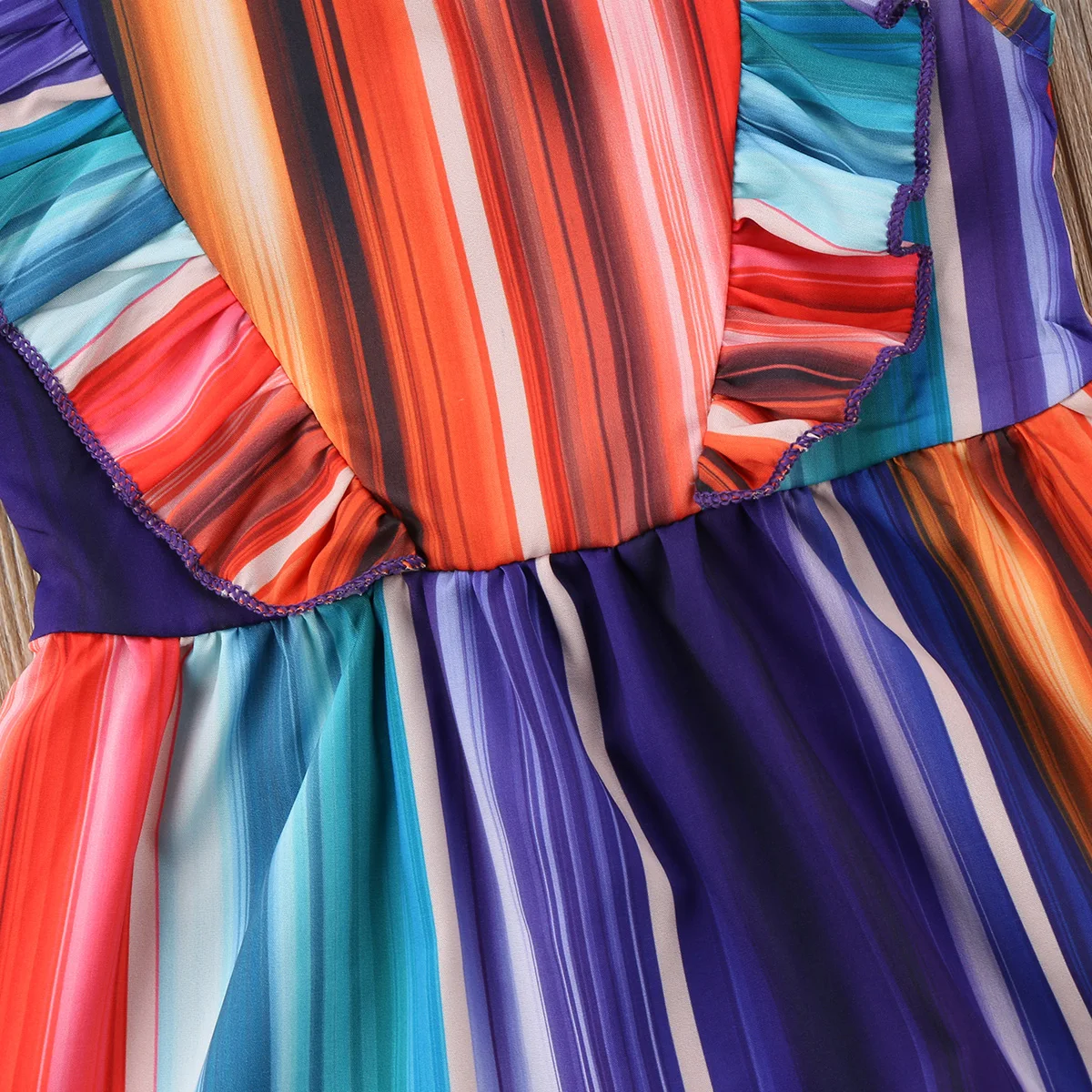 Toddler Kids Baby Girl Rainbow Princess Dress Party Pageant Wedding Summer Dresses Enfant Children Girls Print Sundress | Детская одежда