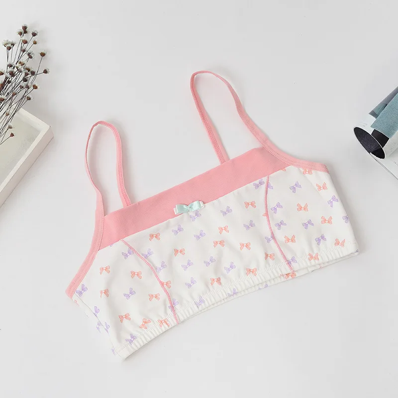 Бюст 80 или меньше Девочек Хлопок Кружево лук Нет Груди Площадку обучение