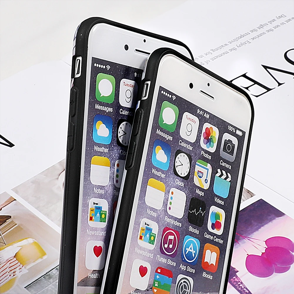 Винтажные розовые чехлы с цветочным принтом для iphone XS Max XR X 6 7 8 Plus мягкая IMD задняя