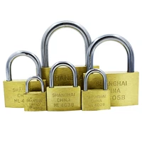 padlock brass lock travel luggage suitcase gate lock anti rust lock core include 3 keys 202530405060mm