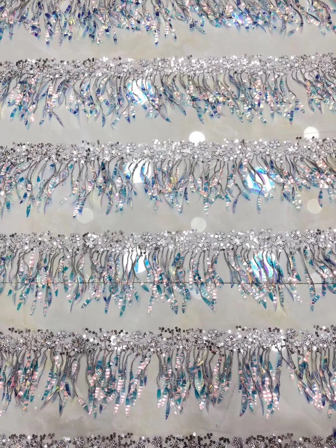 Nigerian Tulle Lace Fabaric Latest 2019 High Quality African Sequins Fabric For Wedding Dress | Дом и сад