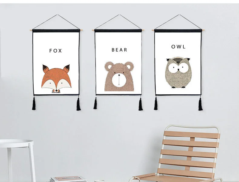 

mylb Animal Posters and Prints Canvas Art Painting Wall Art Nursery Decorative Picture Nordic Style Kids Decoration