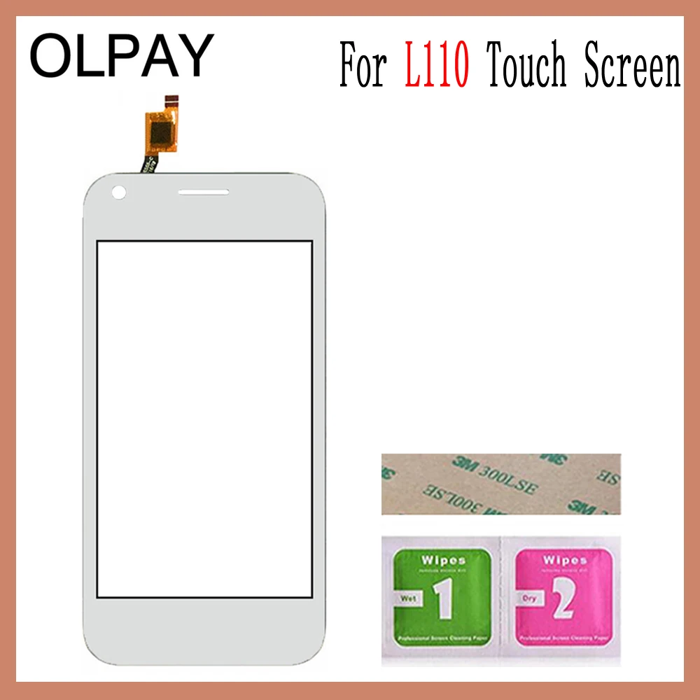 OLPAY 4,0 дюйма для zte Blade L110 L 110 сенсорный экран дигитайзер панель передняя внешняя стеклянная линза сенсор Бесплатный клей+ салфетки