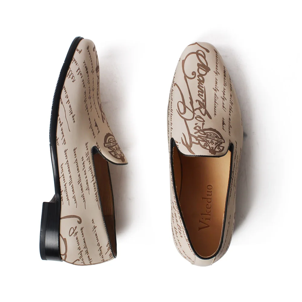 VIKEDUO 2021 Hot Loafers Shoes For Men Letter Laser Slip-On Footwear Handmade Genuine Cow Leather Zapatos de Hombre Casual | Обувь