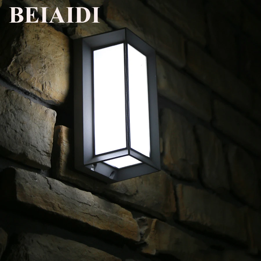 

BEIAIDI 18W 20W Waterproof Led Wall Lamp Outdoor Garden Porch Light Aluminum Balcony Courtyard Hotel Villa Building Wall Sconces