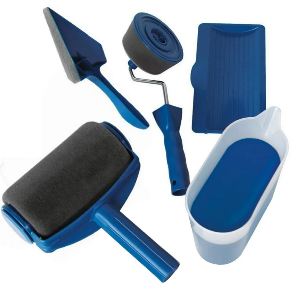 

Профессиональная роликовая кисть для покраски, 5 шт., инструмент для ручки, Флокированный Edger, для офиса, комнаты, для покраски стен, инструме...