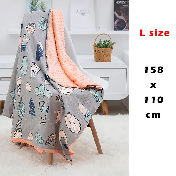 a 110X158CM Newborn Baby Blanket Infant Bebe Polar Dot Swaddle Wrap Envelope Blankets For Kids Baby Cartoon Blankets Bedding - Цвет: a 110X158CM