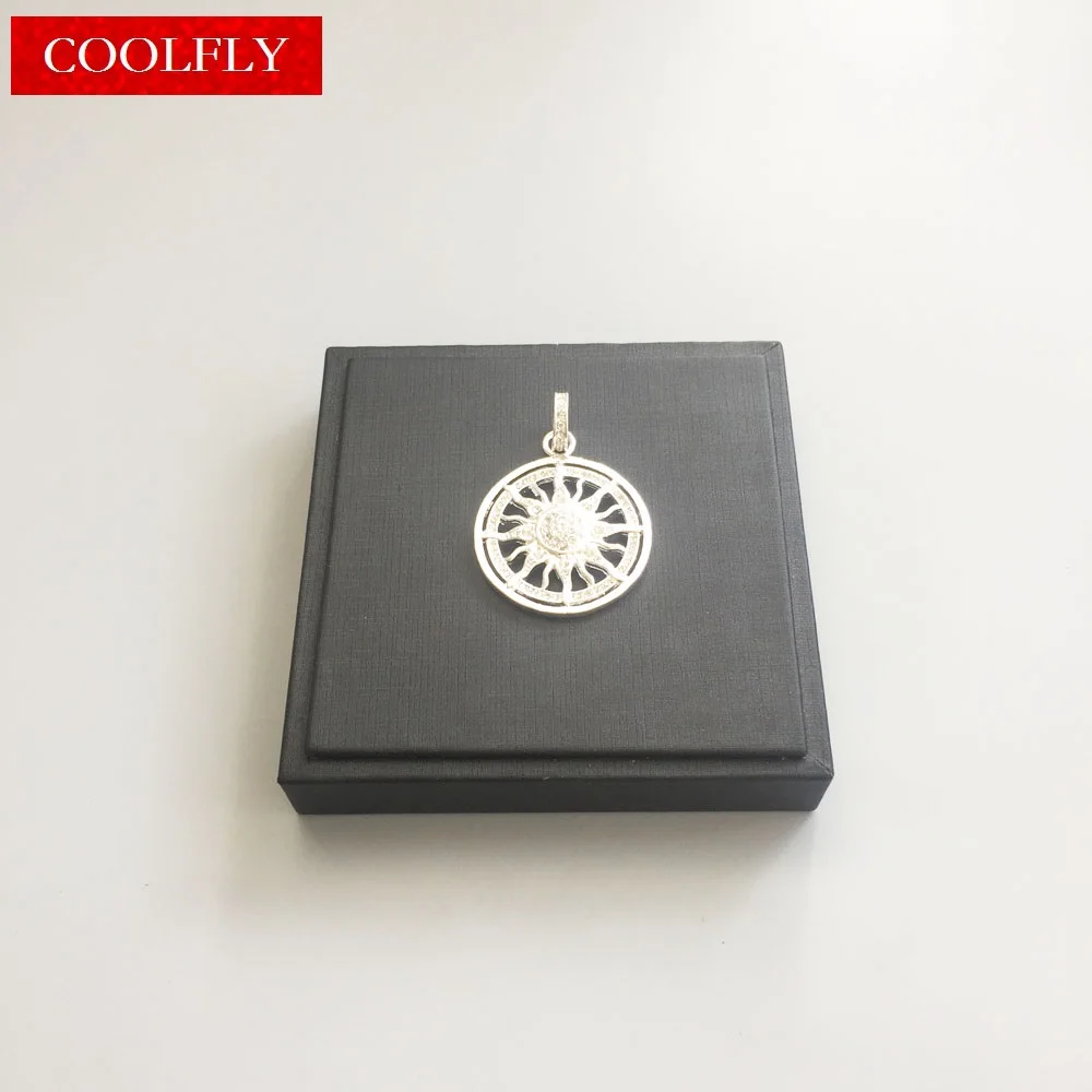 Золотой цвет солнце циркония Проложить Подвески сочетаются с ожерельями