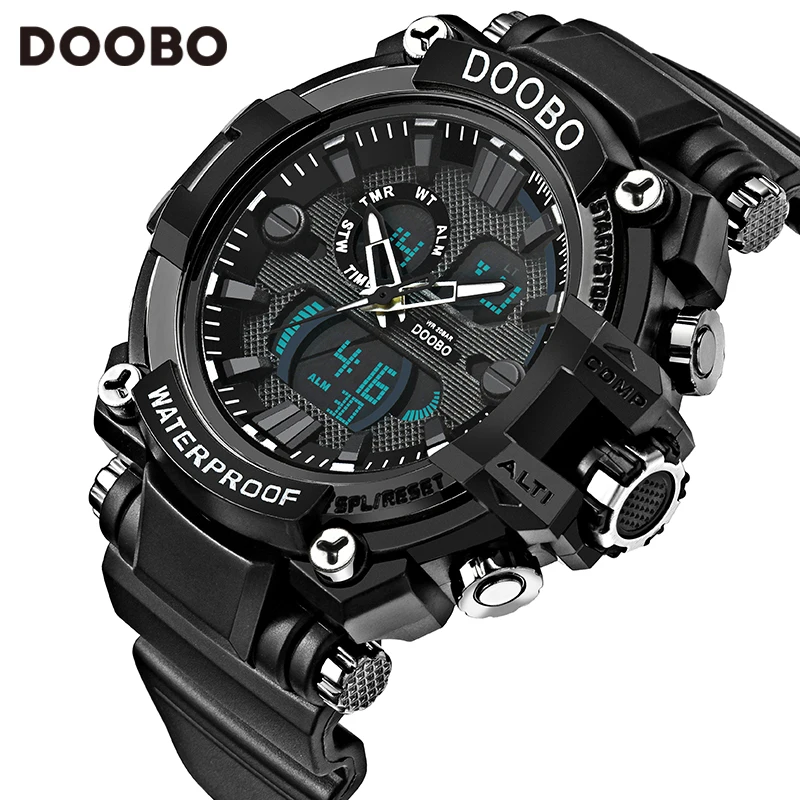 2017 Мужские кварцевые цифровые часы мужские спортивные Relogio Masculino DOOBO S Shock Relojes