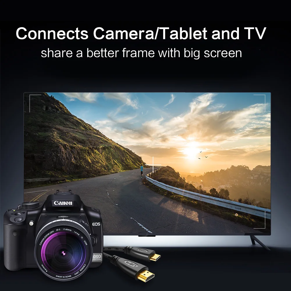 1 м, 1,5 м, 2 м, 3M высокоскоростной позолоченный HDMI к MINI HDMI штекер Male-Male HDMI кабель 1,4 Версия 1080p 3D для планшетов DVD