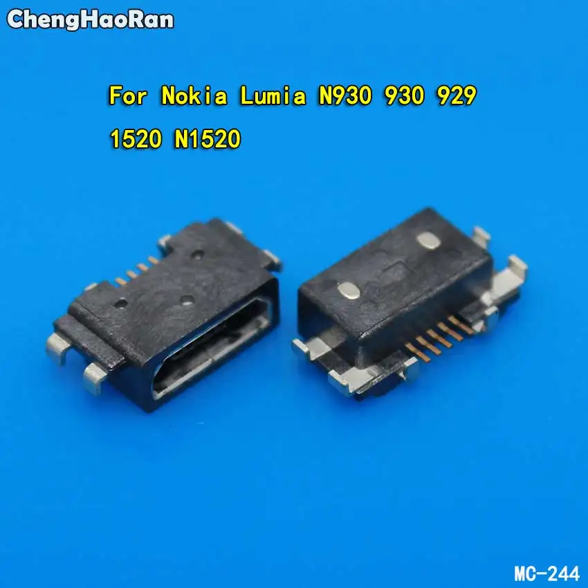 

ChengHaoRan 2pcs Micro USB Charge Jack Plug Socket Dock For Nokia Lumia N930 930 929 1520 N1520 Charging Port Connector