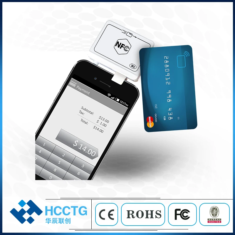 

Мобильный считыватель магнитных карт, NFC считыватель/Запись Мини POS машина ACR35