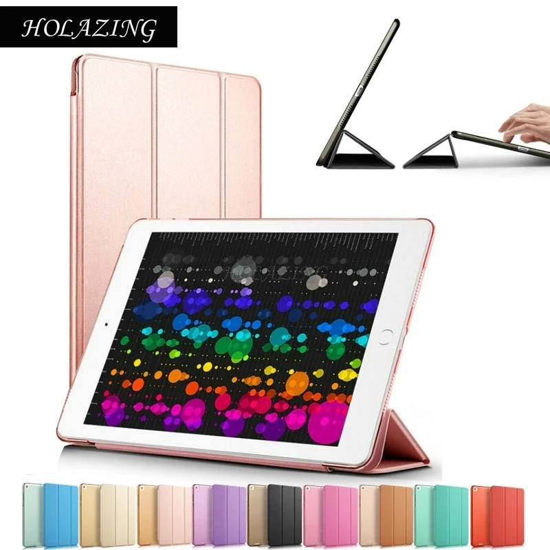 HOLAZING Ультратонкий Тонкий чехол с магнитом для iPad 9 7 2017 три раза Стенд Авто Смарт