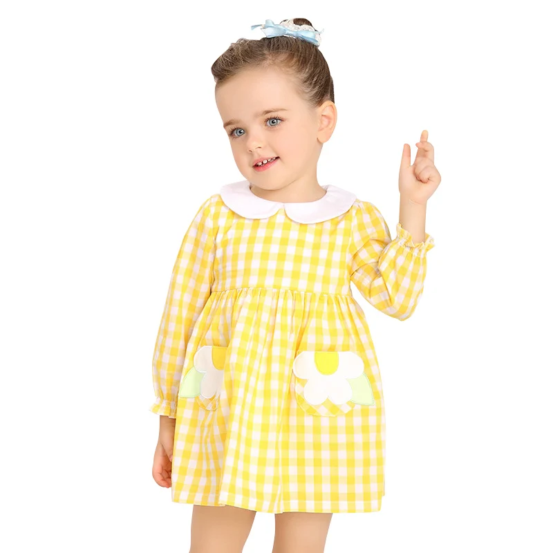 AuroraBaby Girls Dress Denim Cute Fox Dot Pattern Long Sleeve Toddler Girl Clothing 2-9Yrs Party Vestidos de fiesta | Детская одежда и