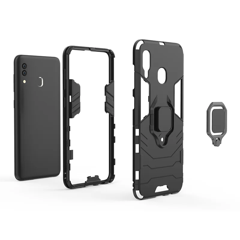 SemgCeKen finger ring armor case for samsung galaxy m10 m20 m30 A10 a20 a30 A40 A40S a50 a60 a70 a80 a90 luxury Hard back cover |