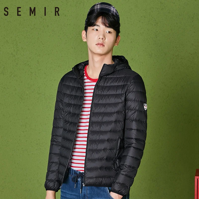 SEMIR 2019 Мужской легкий пуховик зимняя мужская короткая тонкая ветрозащитная