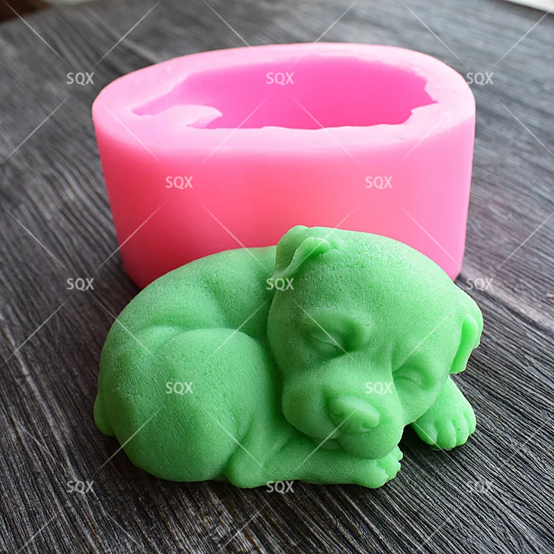 3D Свеча для собак пресс-формы сахара украшения торта Fondant (сахарная) шоколадная