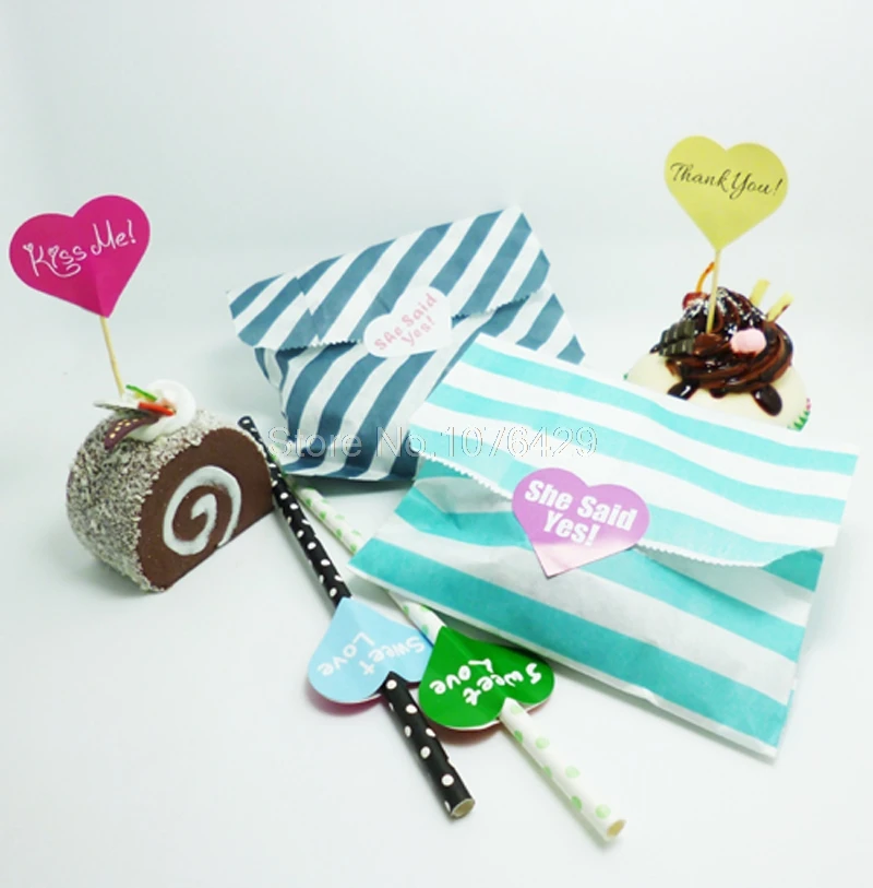 150 шт/6 страниц разноцветное сердце любовь этикетка наклейка для соломы кекс