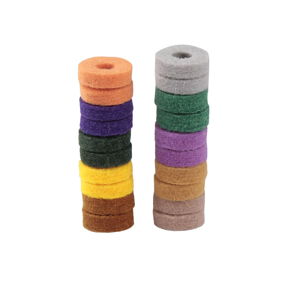 20pcs Colorful Drum Cymbal Stand Felt Washer Pad Replacement Round Soft for Set Cymbals (Random Color Delivery) | Спорт и