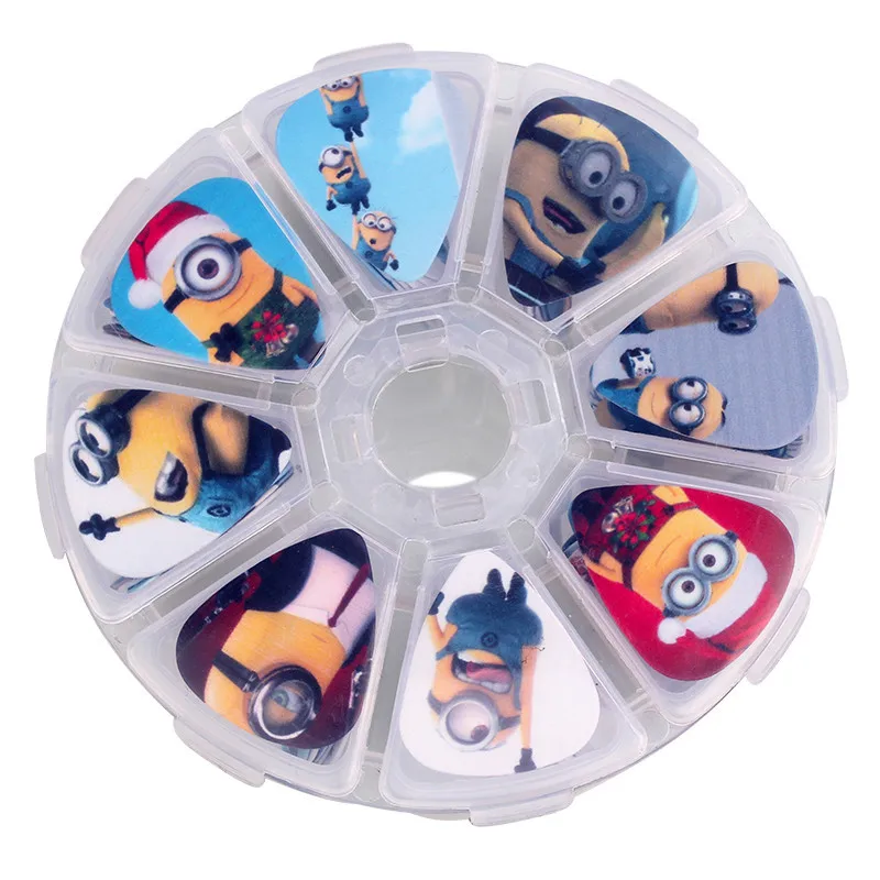 50 шт. медиаторы для акустической гитары в коробке со стильным рисунком детали